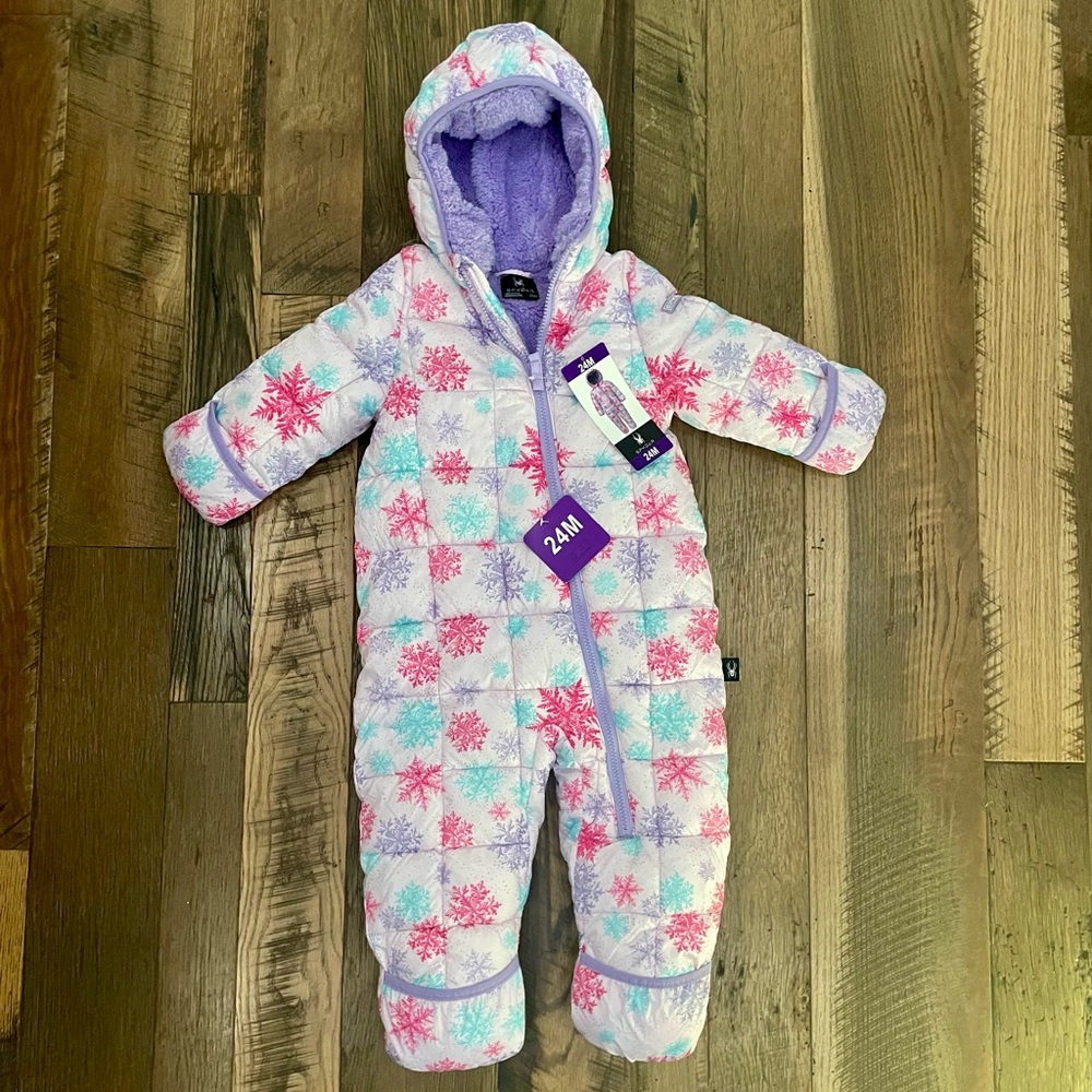 NWT Spyder Full body SNOWSUIT coat girl 24mo